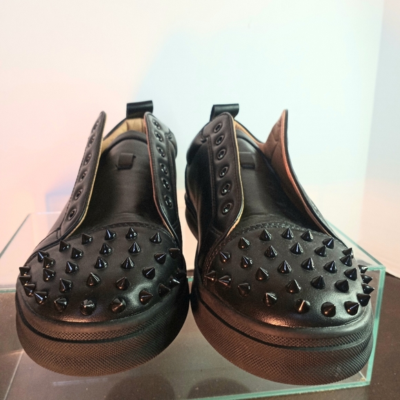 La Milano Black Lace-up Spike Shoes - Style Rock - Men Size 12 - Picture 7 of 12